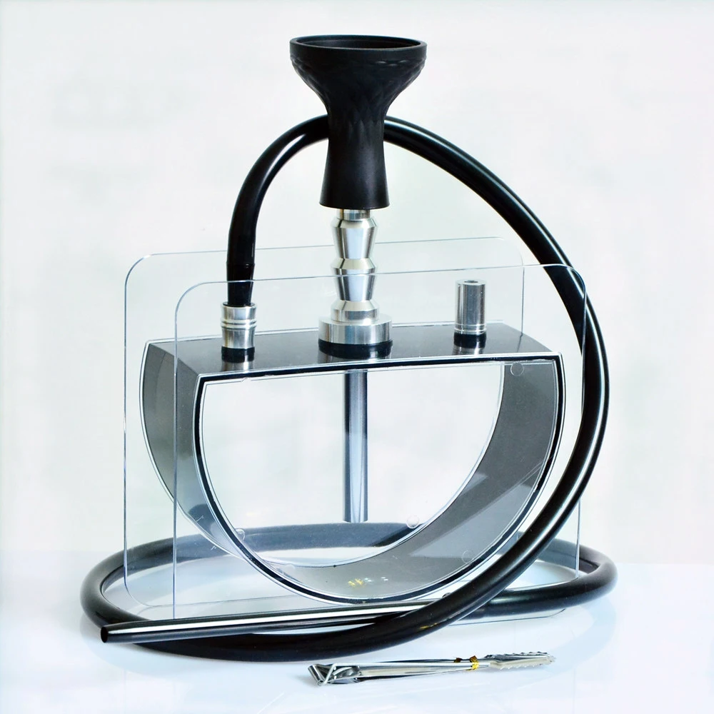 

High Quality Acrylic Hookah for Smoking Semicircular Design Shisha Set with Bowl Charcoal Clip Sheesha Narguile Accessories