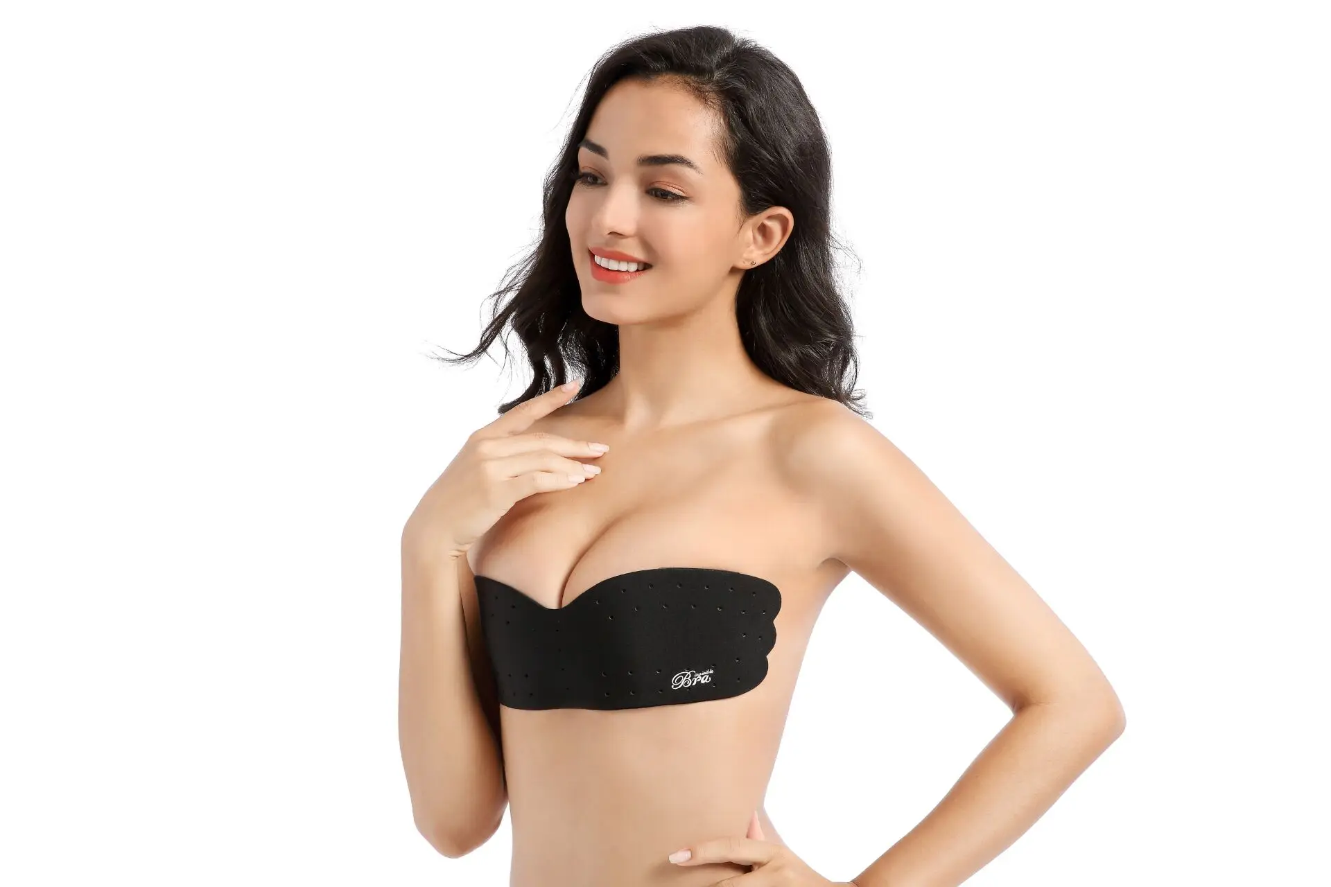 New Women Silicone Push Up women's underwear Invisible Bra Self Adhesive Strapless Bandage Blackless Solid Bra