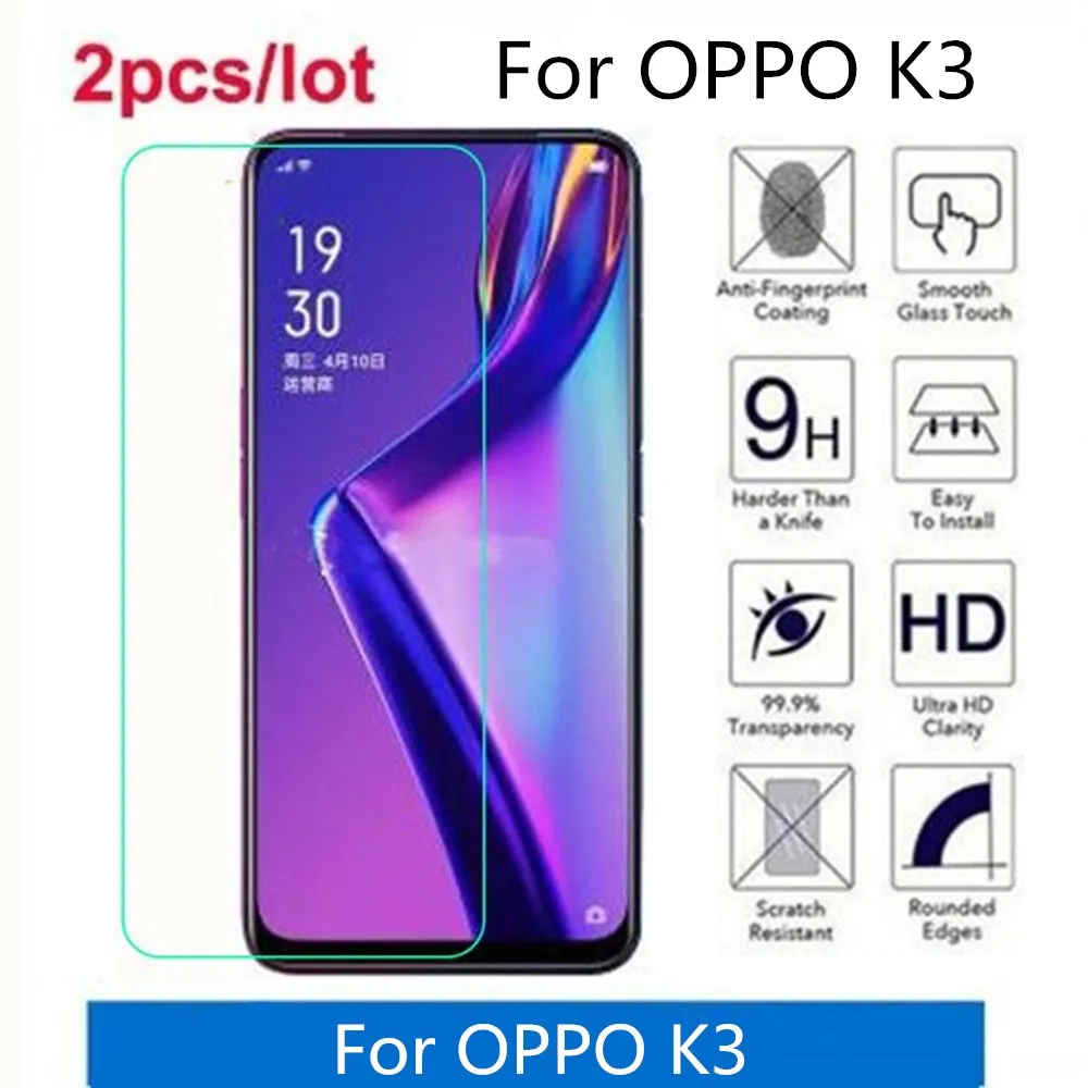 Закаленное стекло для OPPO K3 9H 2.5D Premium Защитная пленка экрана защитная