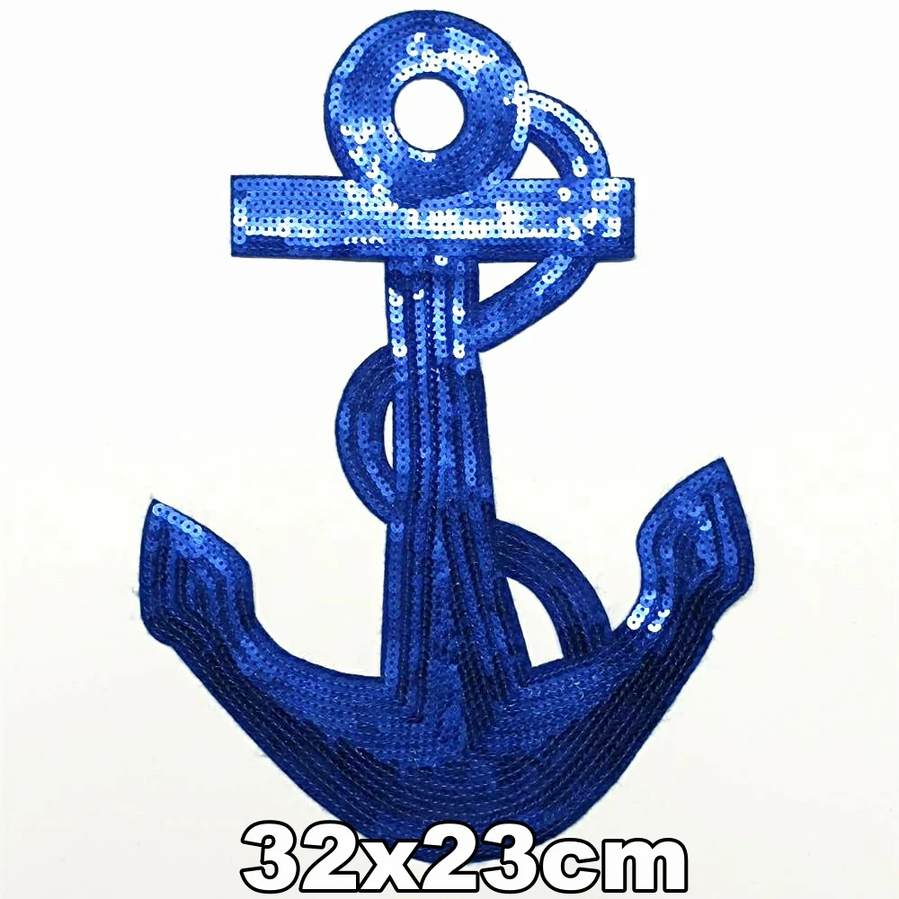 

Accessory large embroidery big anchor cartoon patches for clothing AZ-3399