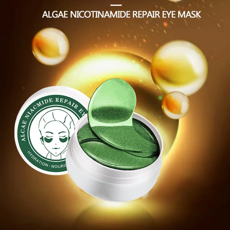 Зеленые водоросли укрепляющая маска для глаз патчи Кристальные зеленые маски