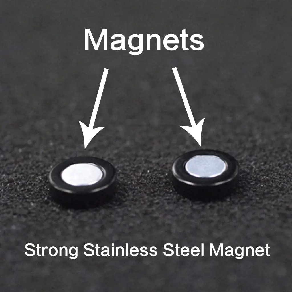 Магнитные черные круглые серьги-гвоздики Lvcky для мужчин и женщин клипсы без