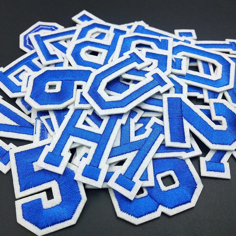 Аксессуары 26 дюймов английские буквы номер синие вышитые нашивки наклейки