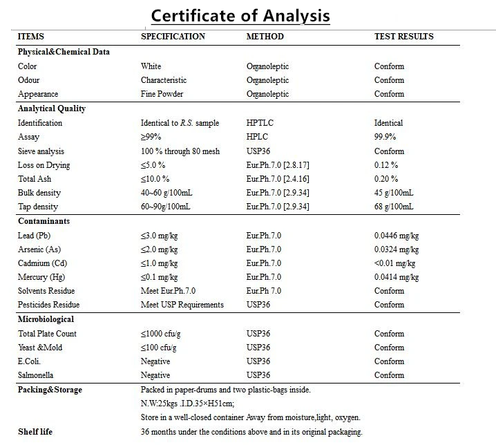 99% чистый порошок холина альфа-ГПК холин альфосцерат L-a-глицерофосфорилхолин |
