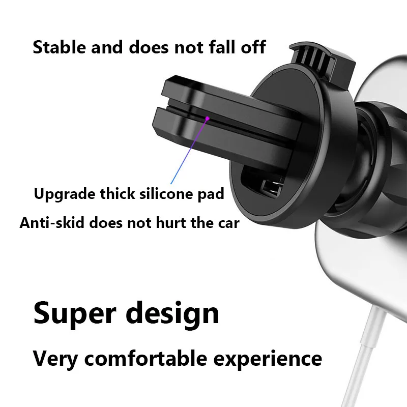 

For iPhone 12 magsafe Car Charger 15W HaloLock Magnetic Fast Wireless Charging For apple12 Air Vent Mount Magsafing Phone Holder