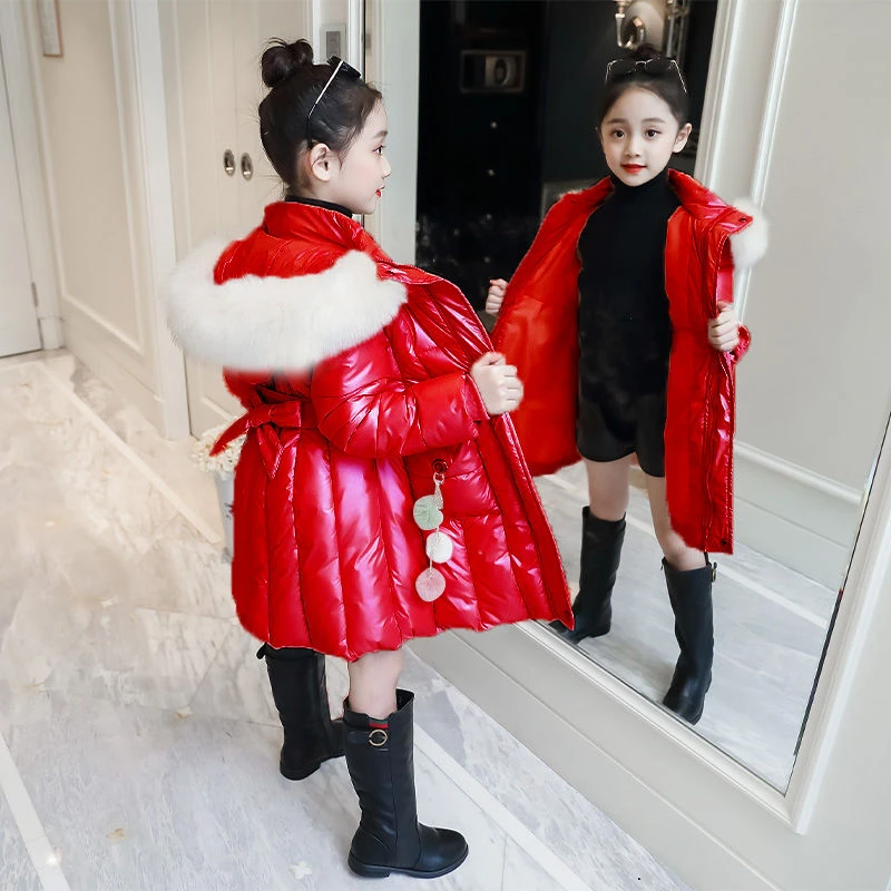 Теплая зимняя одежда для девочек 2020 маленьких плотное пальто водонепроницаемая