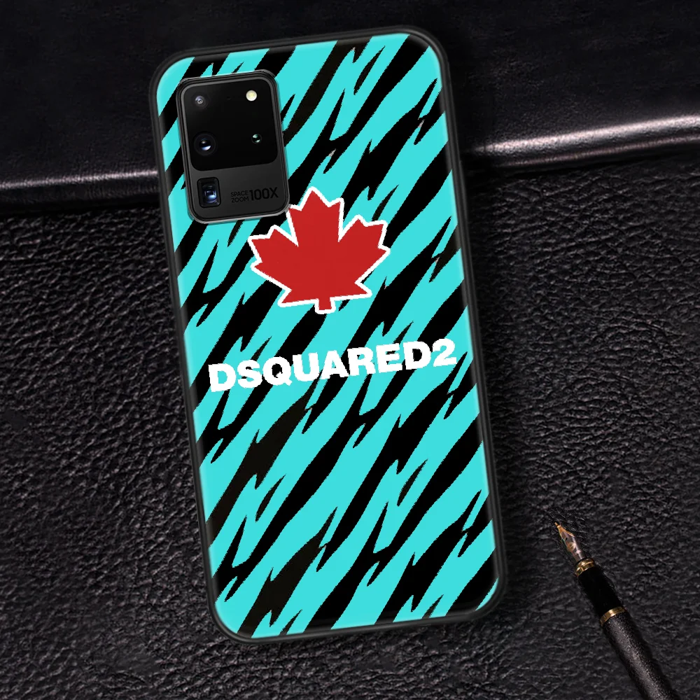 

DSQ2 D2 Fashion Trend Brand Phone Case Cover Hull For Samsung Galaxy S 6 7 8 9 10 e 20 Edge Note 8 9 10 Plus black Cover 3D