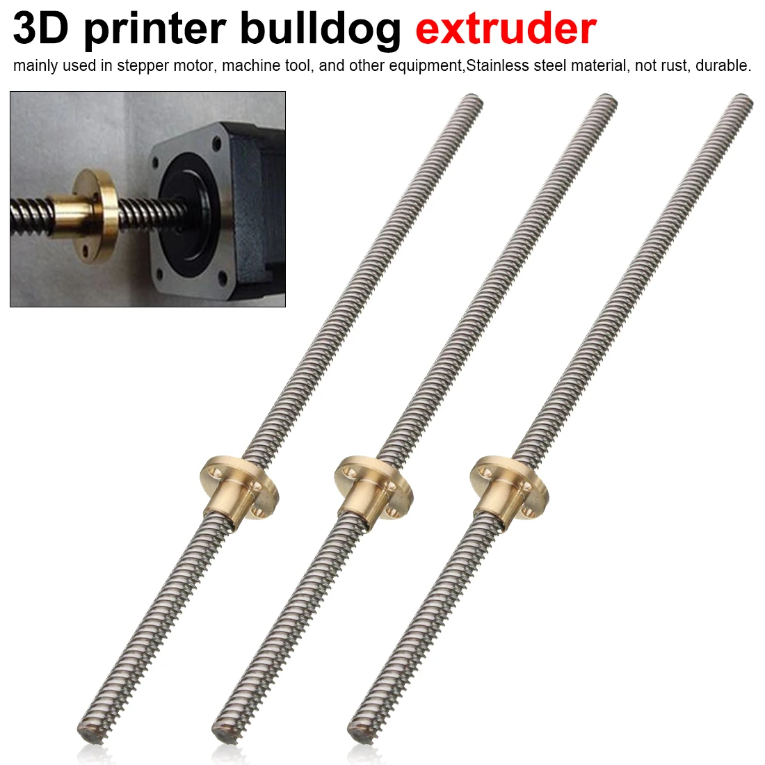Свинцовый винт с медной гайкой трапециевидный шпиндель для 3D принтера диаметр
