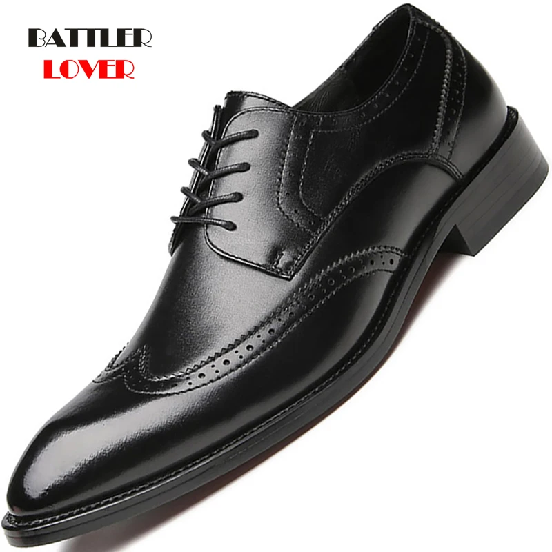 

2021 Mens Natural Leather Business Dress Suit Shoes Male Brand Bullock Genuine Leather Black Tassel Wedding Shoes Zapatos Hombre