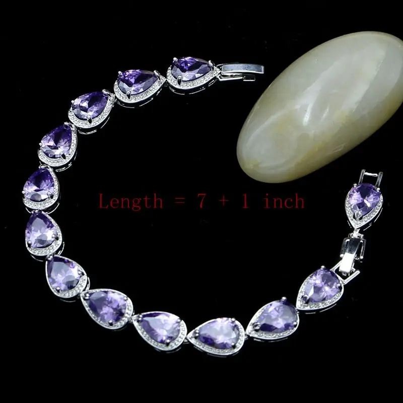 Модные серьги/кулон/браслет/ожерелье из серебра 925 пробы комплект ювелирных