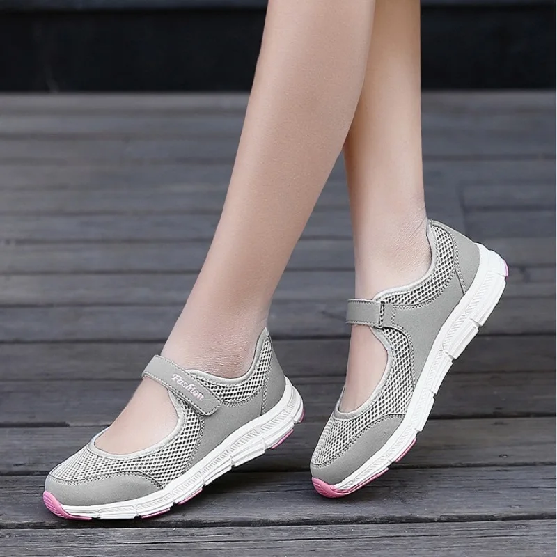 

My-Love New Women Flats 2020 Spring Summer Ladies Mesh Flat Shoes Women Soft Breathable Sneakers Women Casual Shoes