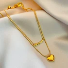 Двухслойные ожерелья XIYANIKE 316L из нержавеющей стали золотого цвета с сердцем для женщин, Чокеры 2021, трендовые модные ювелирные изделия в подарок на фестиваль