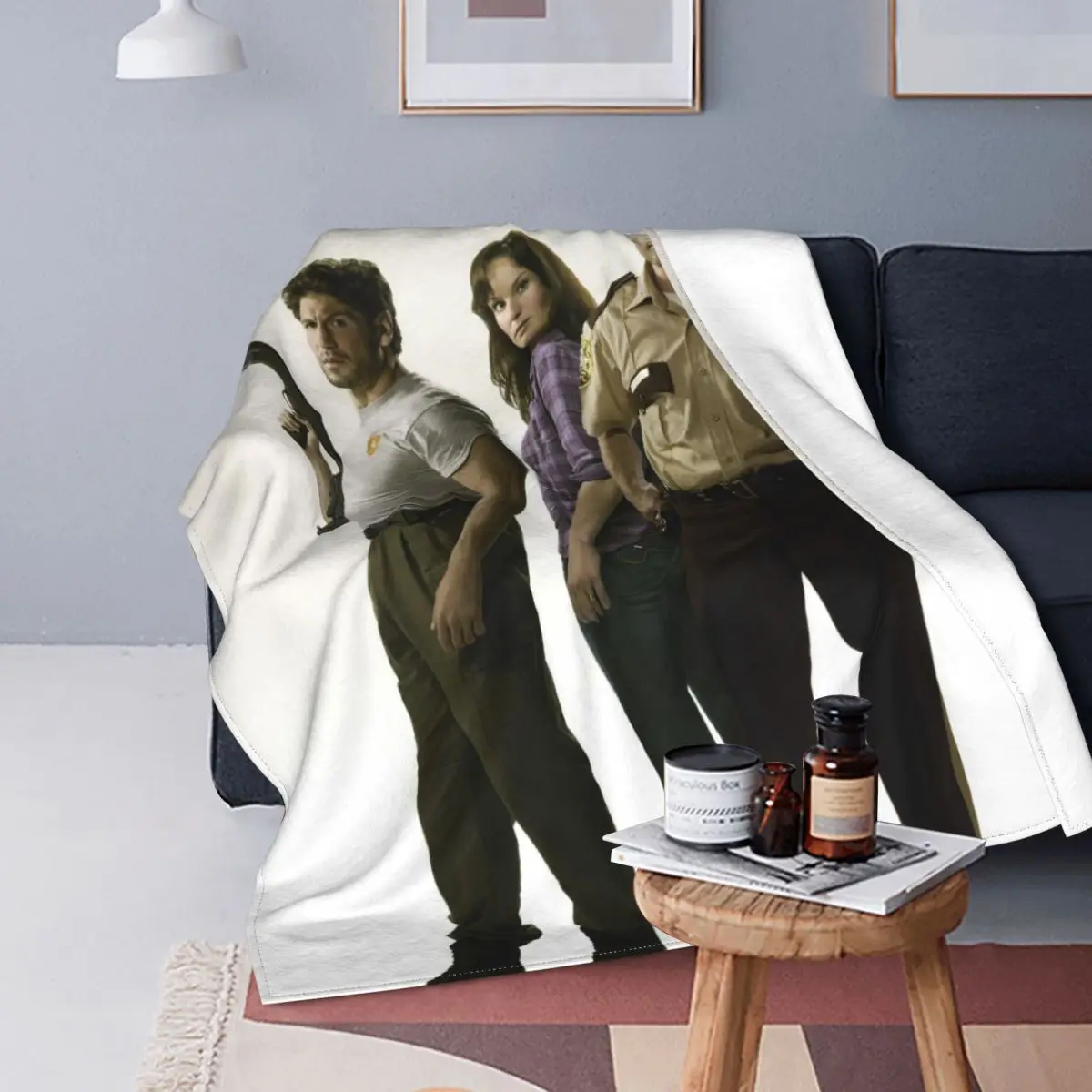 

The Walking Dead Blankets Flannel Textile Decor Horror Zombie Portable Warm Throw Blankets for Bed Office Bedspreads