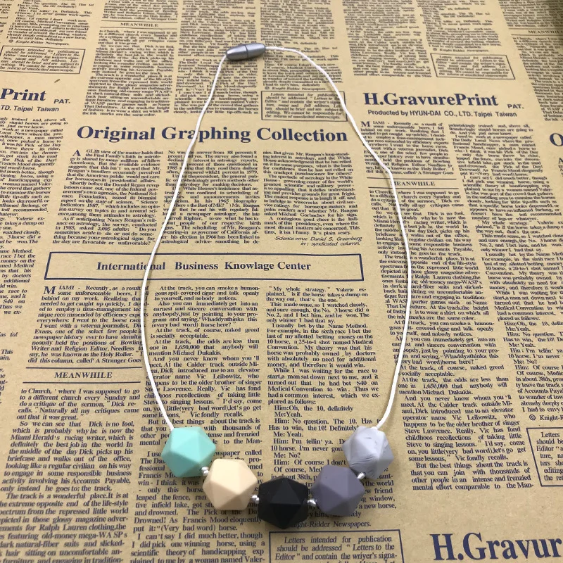 Мятное Силиконовое ожерелье для прорезывания зубов мам-Отличные детские