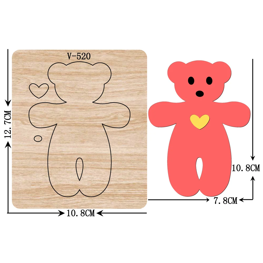 

DIY New Bear wooden dies cutting dies for scrapbooking /Multiple sizes /V-520