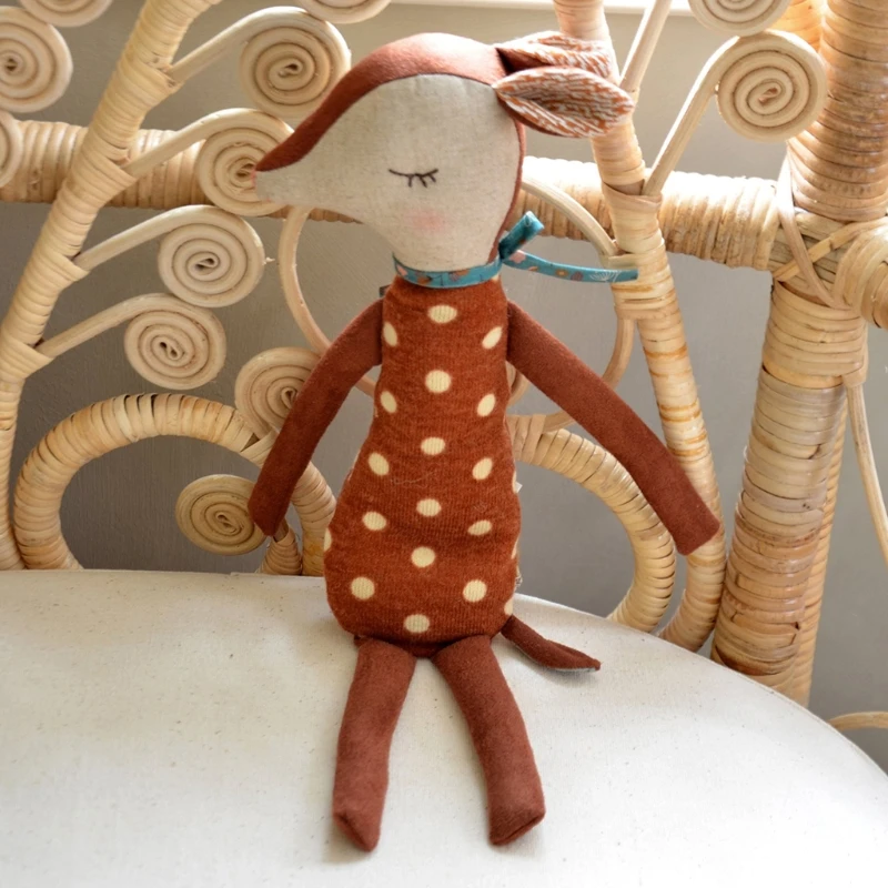 

P15C Cute Animal Shaped Toy Doll Plush Accessories Early Educational Toys Bed/Sofa Accompany Supplies Plush Made