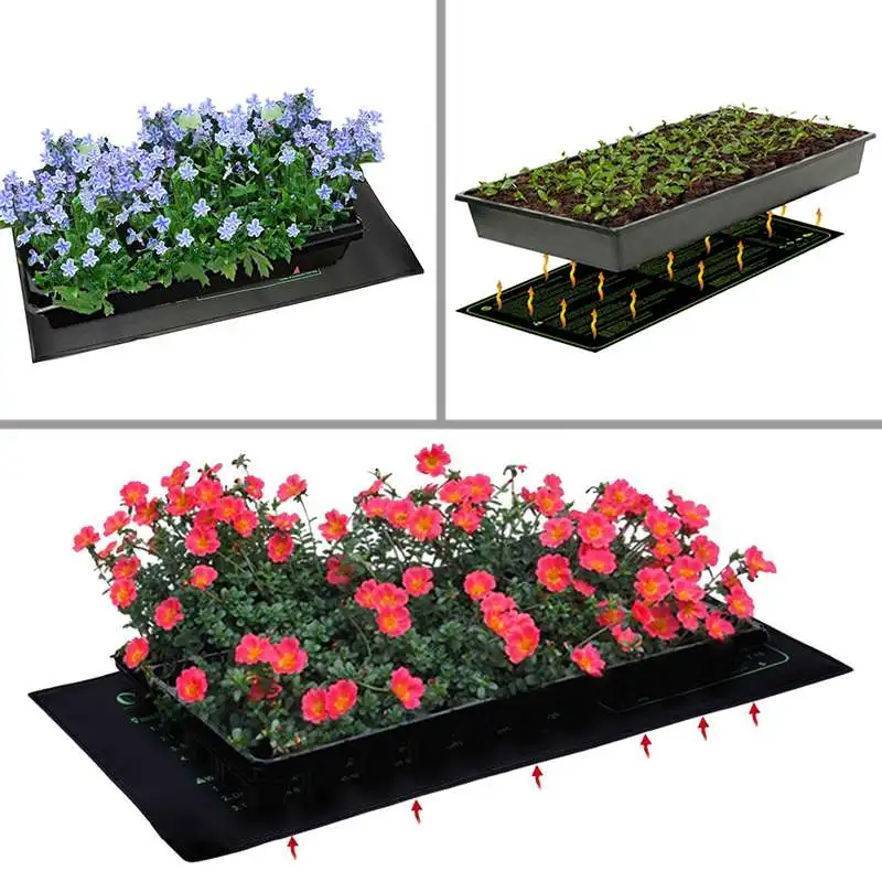 Estera de calor para pl&aacute;ntulas, 60x30cm, para germinaci&oacute;n de semillas de plantas, para arranque clon, almohadilla caliente, estera para flores vegetales, suministros de herramientas de jard&iacute;n-5