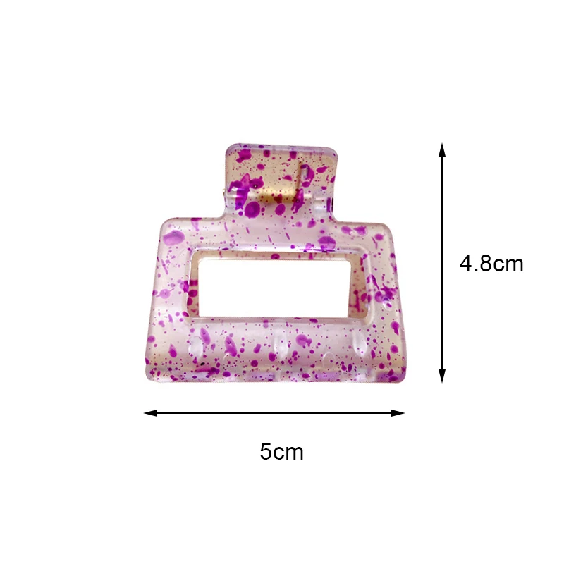 

Women Fashion Acetic Acid Hair Claws Square Acrylic Hair Clamps Crab Geometric Multiple Colorful Hair Clips Accessories