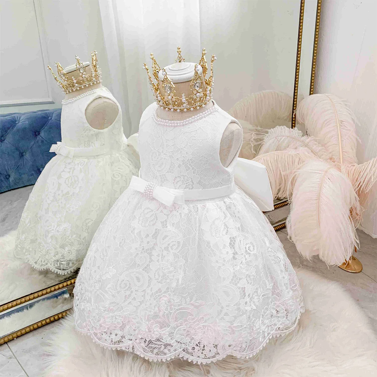 Женское кружевное платье пачка с вышивкой и цветами|Платья| |