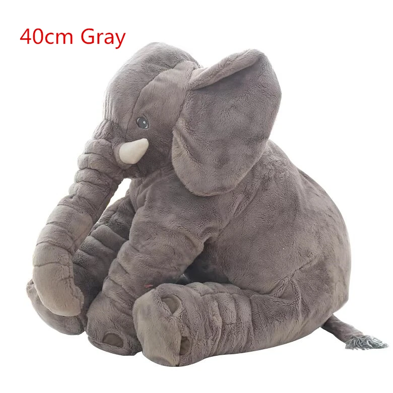 40cm gray 1 шт., 40/60 см, большая плюшевая игрушка-слон, детская подушка для сна, милый плюшевый слон, Детская Подарочная Рождественская кукла - Цвет: 40cm gray