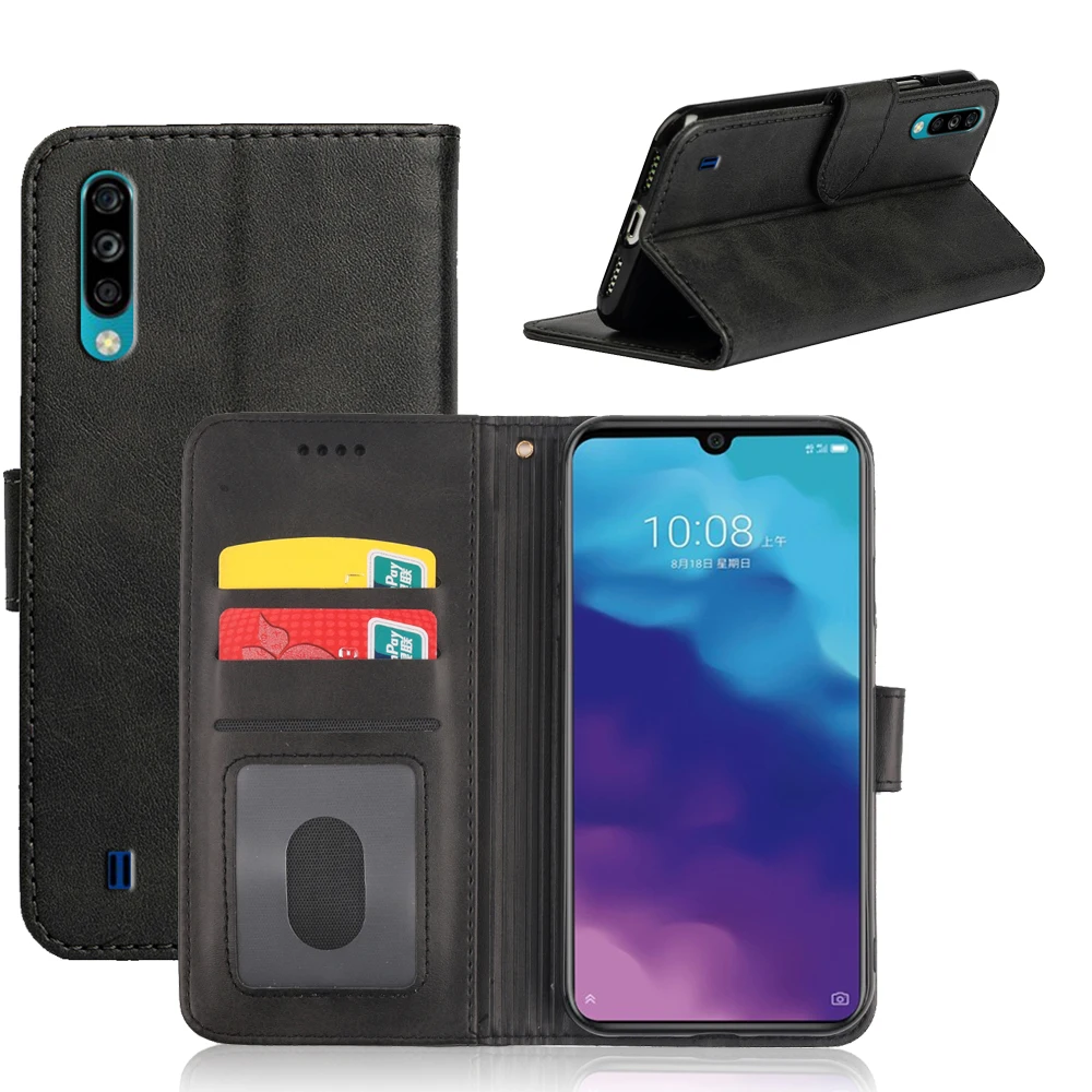 Классический Кожаный чехол книжка MKS для ZTE Blade A7s кошелек телефона с отделением