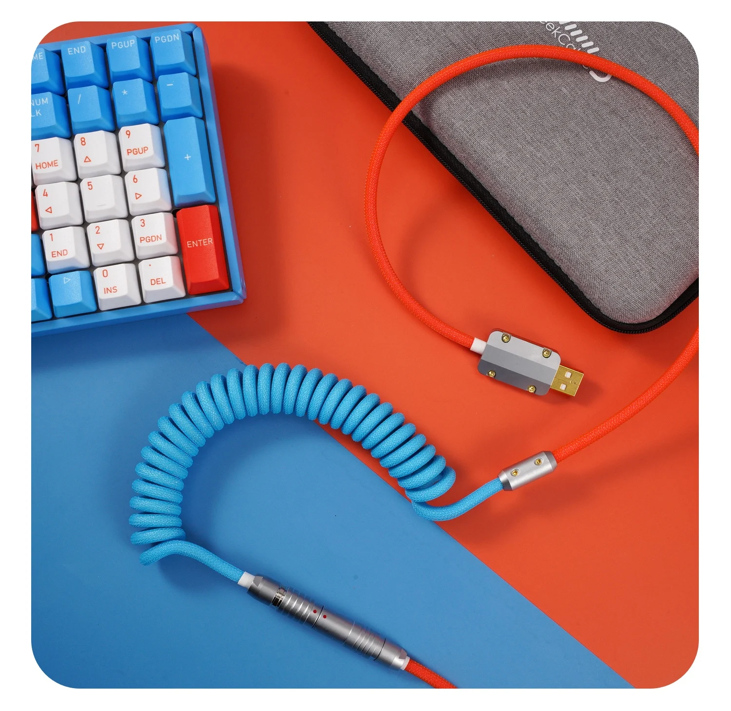 

GeekCable Handmade Mechanical Keyboard Cable Theme Cable for IQUNIX F96 Sky City Colorway Line Type-C Mini-USB Micro-USB PH/XH