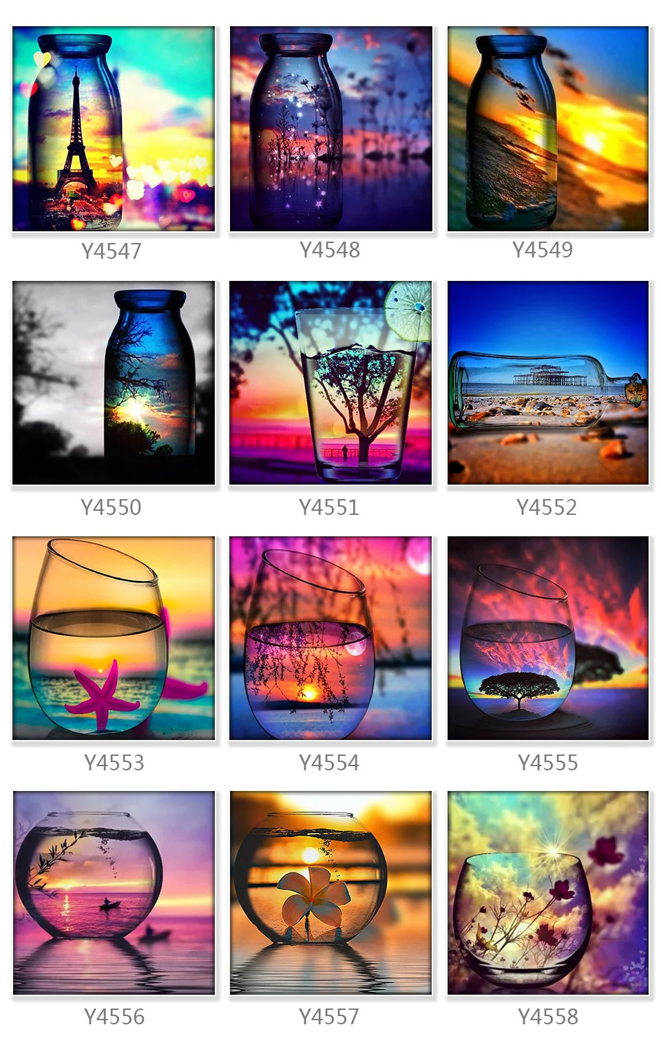 Huacan 5D Diamond Painting Full Square Scenery Diamond Embroidery Sale Landscape Rhinestones Pictures Diamond Mosaic Bottle