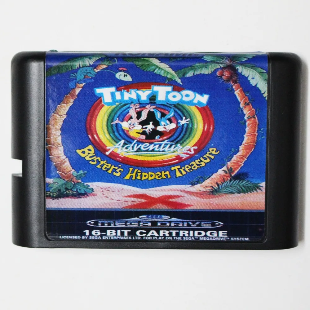 Крошечные Мультяшные Приключения бастеры скрытое сокровище 16 бит MD игровая