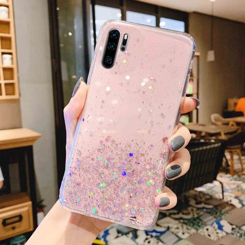 Чехол для смартфона Huawei Nova 6E 6 5T 5I Pro противоударный чехол телефона 5 4E 4 3i 3E 3 Bling Glitter