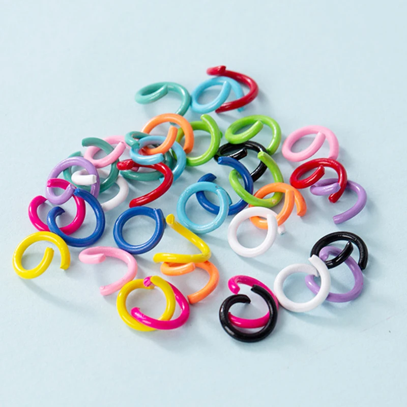 100 шт./упак. Длина с Бусиной 8 мм Материал железа кольцо на палец Форма подходит для