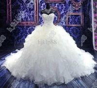 luxury beading sequins wedding dress classic sweetheart bridal gown white in stock vestido de noiva robe de mariee customize