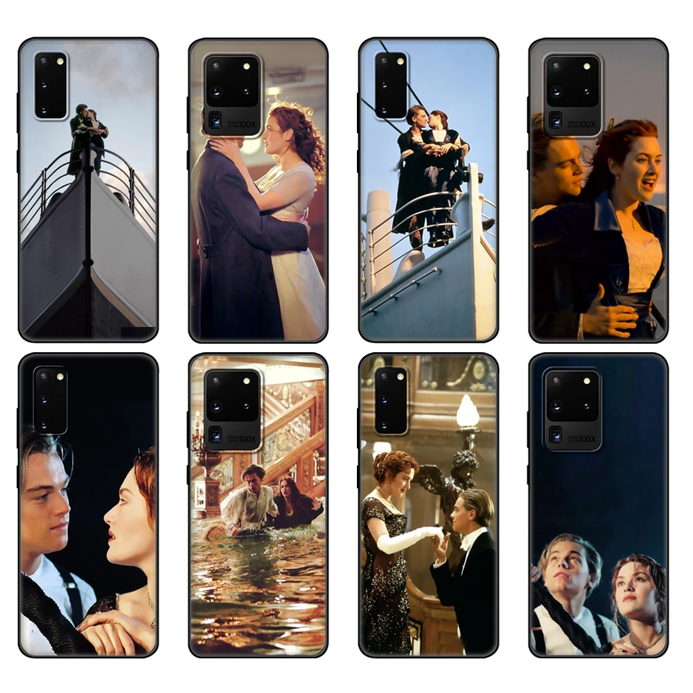 Черный чехол из ТПУ для Samsung galaxy S20 /S20 PLUS/S20 ultra/S20 + /S20FE задняя крышка корпус Titanic Rose