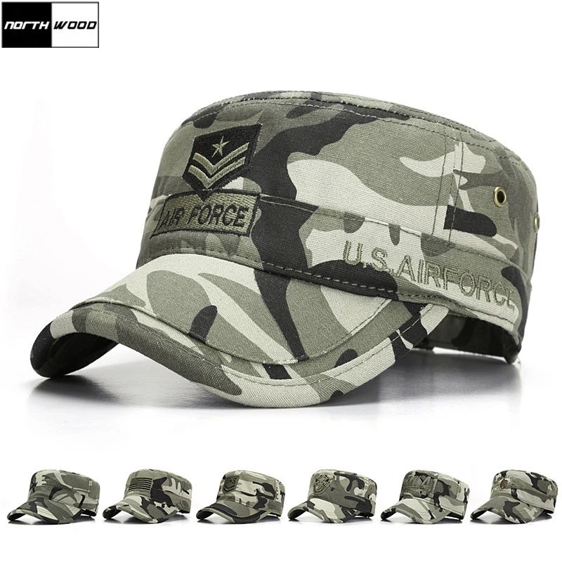[NORTHWOOD] Камуфляж Бейсбольная кепка армии США Мужская армейская с плоским верхом
