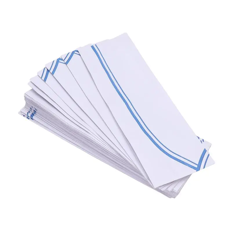 

Одноразовые шапки шеф-повара, Легкий головной убор, простой головной убор, кухонные аксессуары для повара с голубым краем, 50 шт.