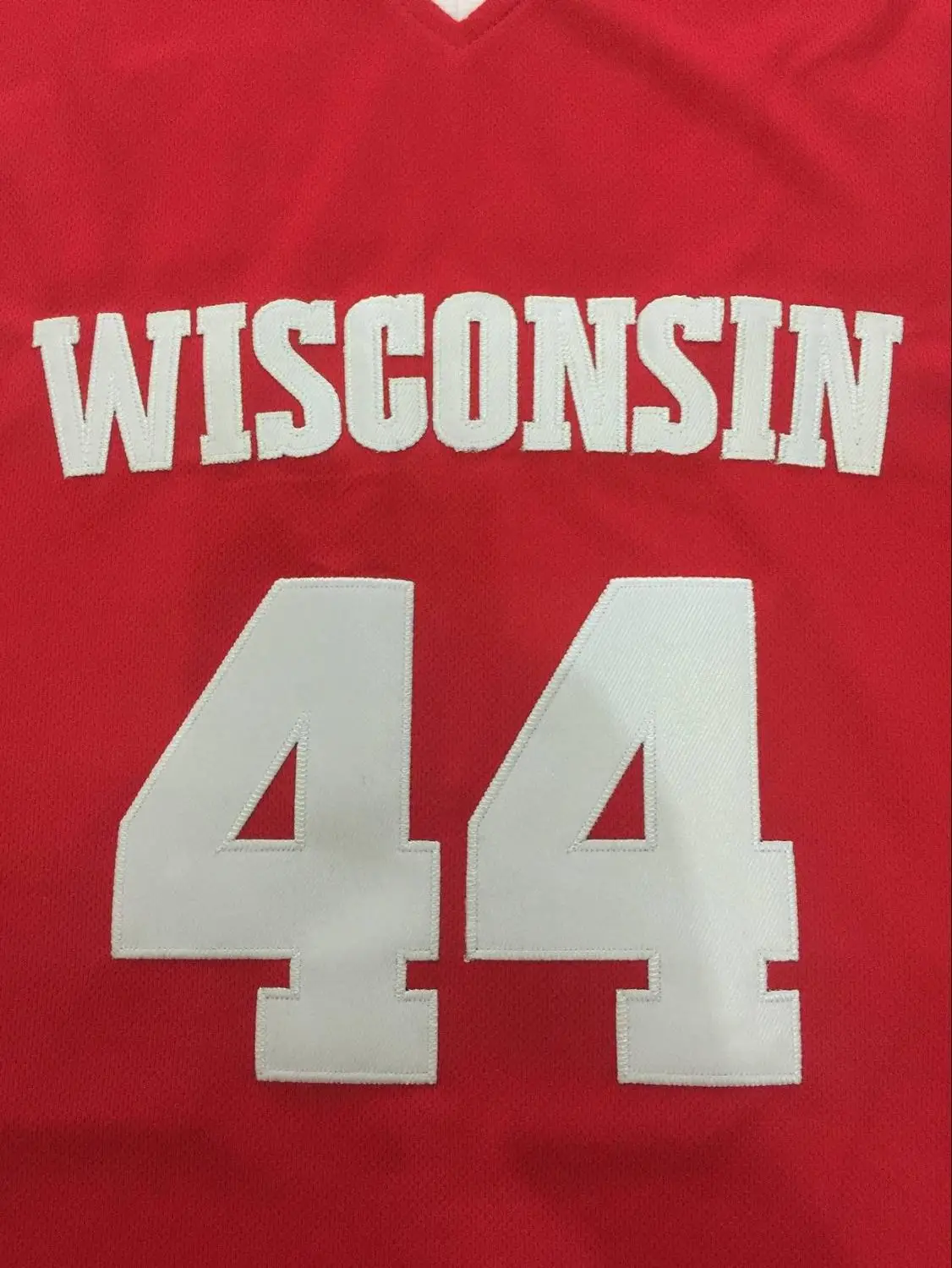 

High Quality Men's Wisconsin #44 Frank Kaminsky Jersey College Throwback Stitched Customized Any Name And Number