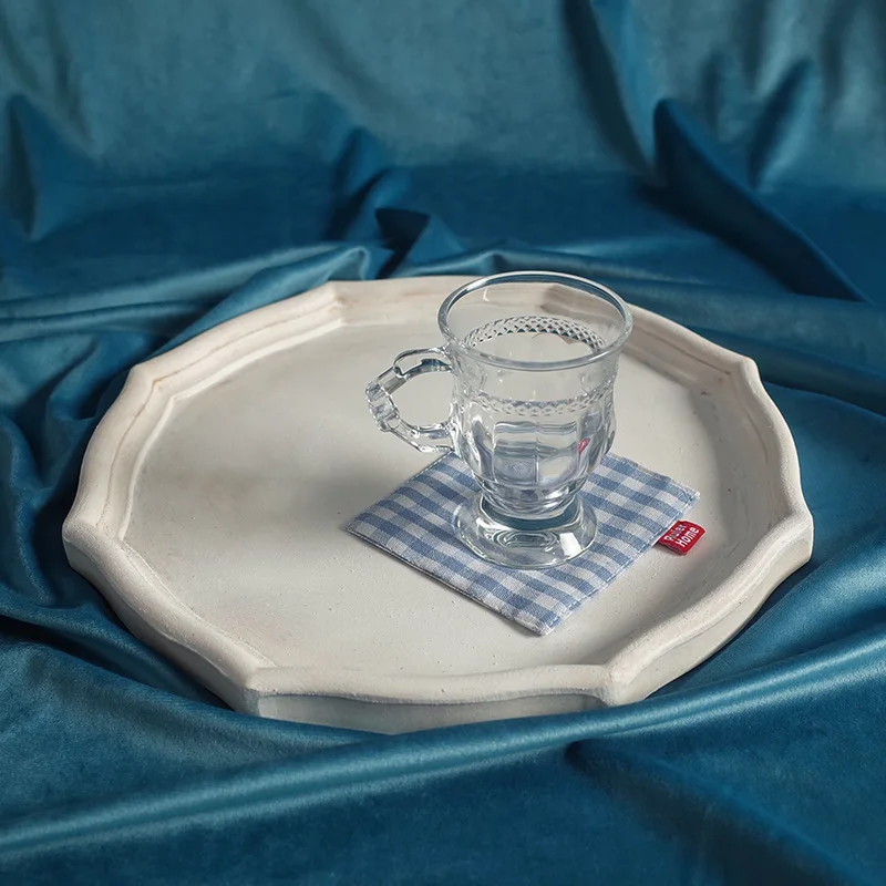 Винтажная белая настольная декоративная тарелка для хранения ювелирных изделий