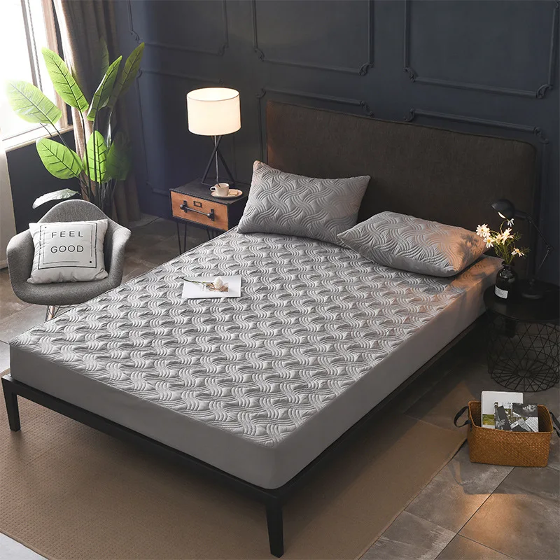 Жаккардовый Хлопковый чехол съемный антиклеевой матрас стеганый для кровати
