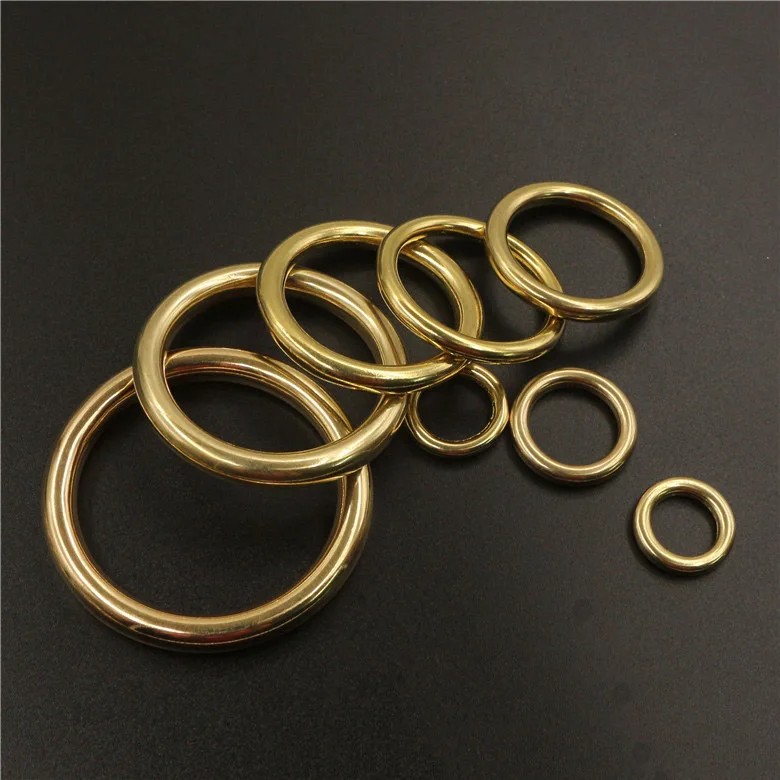 2 шт Твердая Сумка с декором из жёлтой меди ремень O Rings собачий ошейник