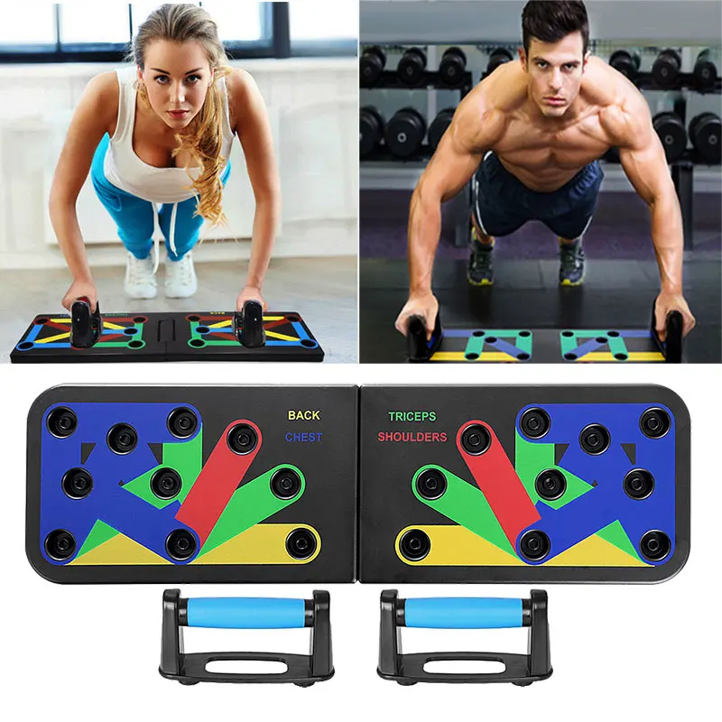 9 in 1 Push Up Rack Training Board ABS Foldable Strengthen Muscle Exercise Support Equipment for Body Building | Спорт и развлечения