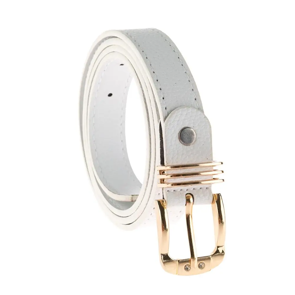 Ремень женский из искусственной кожи с золотой пряжкой для платьев и джинсов |
