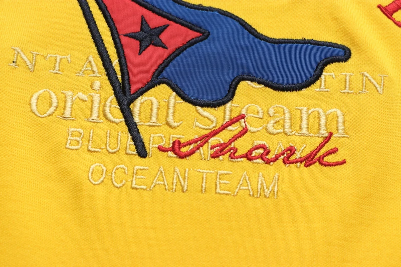 

TACE&SHARK T-Shirt men 2019 new Fashion Long sleeve comfort casual high fabric leisure cotton pattern embroidery free shipping