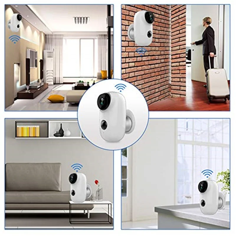 

Pripaso 1080P Wifi IP Camera Outdoor Weatherproof Surveillance Camera Rechargeable Battery HD Smart Security Camera With Audio