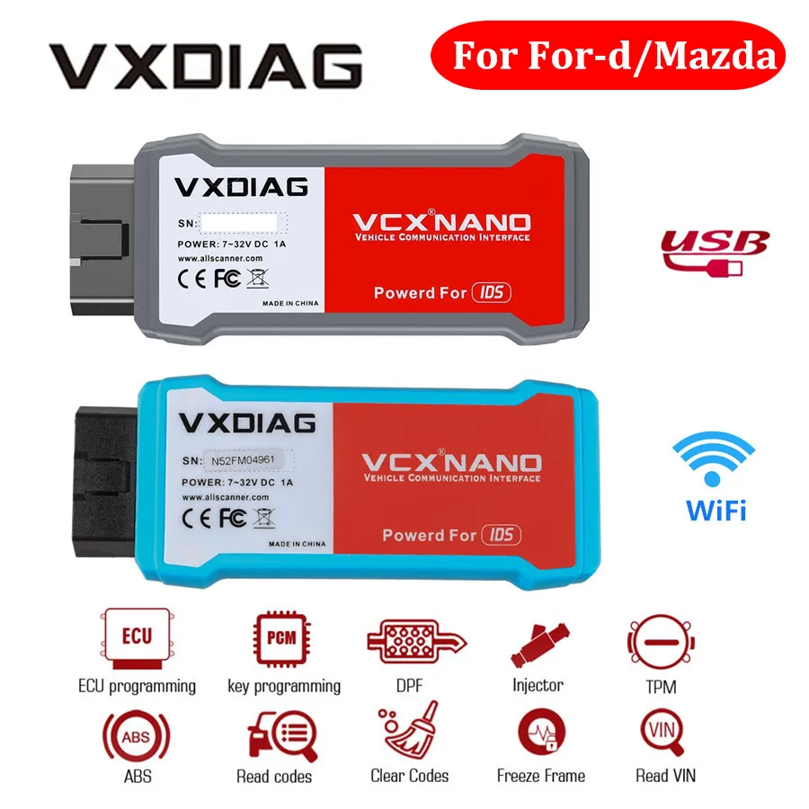 Автомобильный диагностический сканер VXDIAG VCX NANO для d/Mazda 2 в 1 IDS V120|vxdiag vcx nano|vcx nanovxdiag