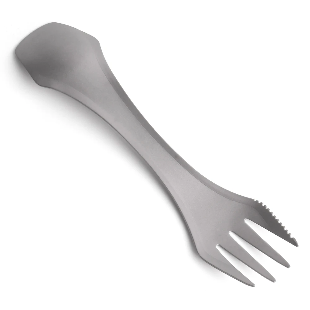 Сверхлегкая 2 в 1 титановая ложка вилка для пикника кемпинга походная Титановая