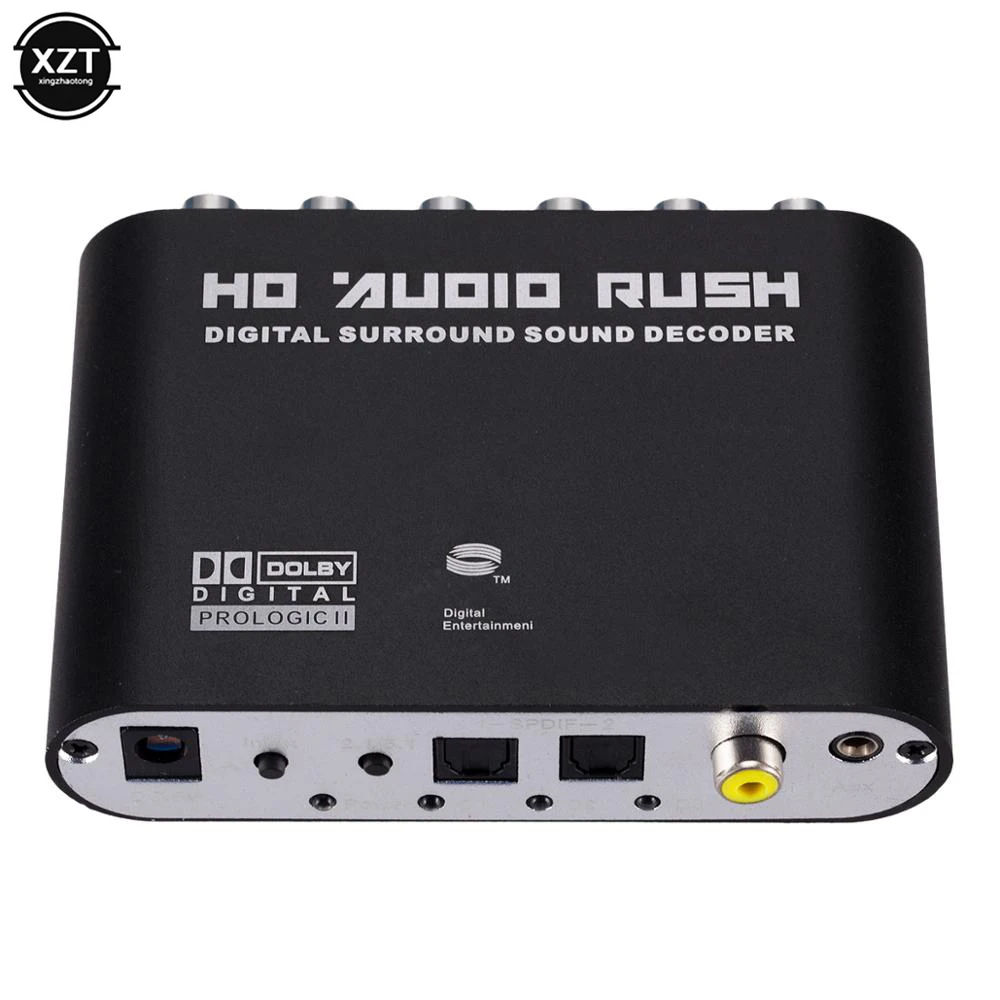 5.1 channel Digital to Analog Stereo AC3 Audio Converter Optical SPDIF Coaxial AUX 6 RCA Sound Decoder Amplifier | Электроника