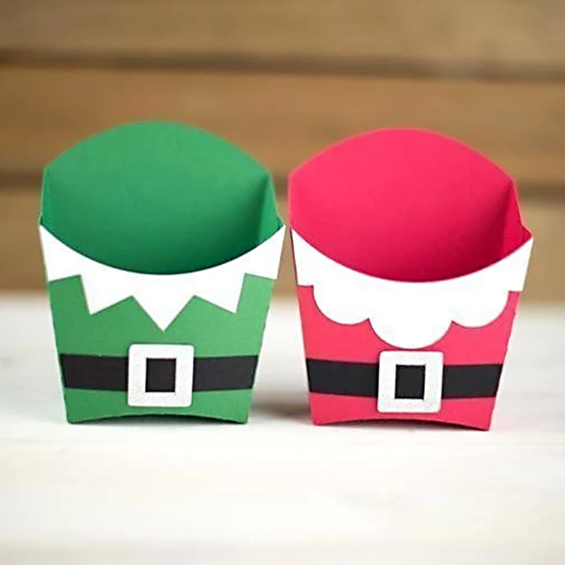 

Christmas Santa French Fry Box Scrapbooking Dies Metal Cutting Dies Stencils for DIY Album Paper Card Decorative Craft Die Cuts