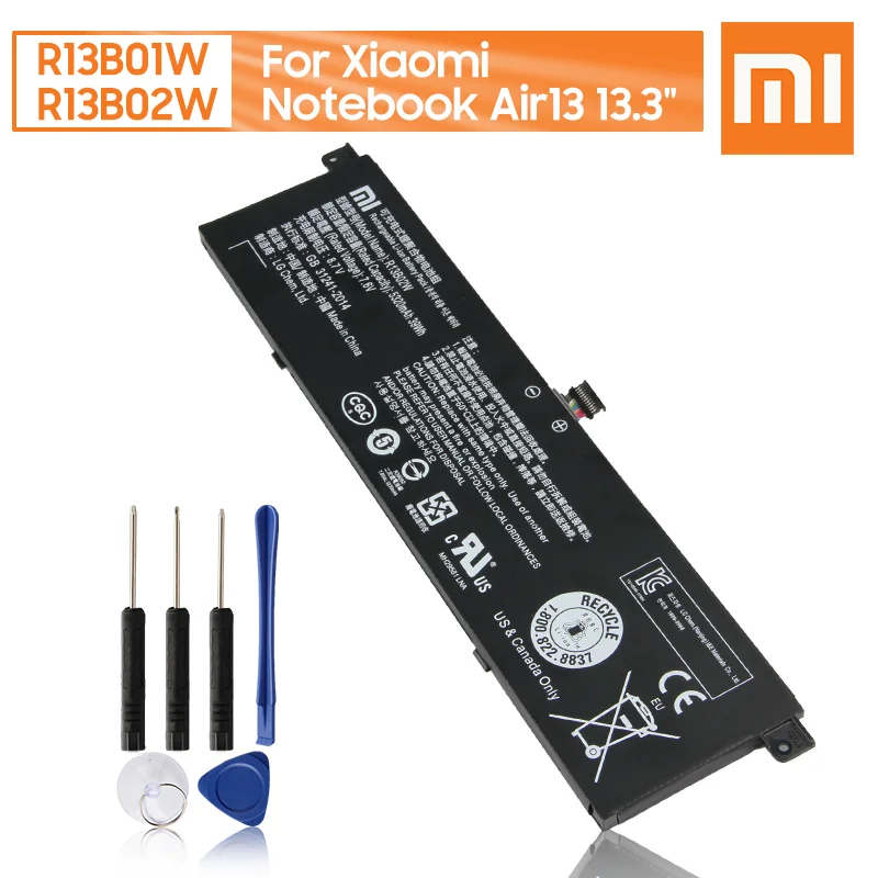 Оригинальная сменная батарея R13B01W R13B02W для Xiaomi Mi Notebook Air 13 3 дюйма 161301 01 Подлинная