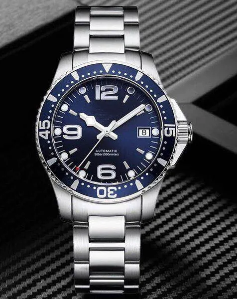 

Classic New Silver Black Blue Automatic Mechanical Men Watch Stainless Steel Sport Watches Sapphire Limited 40mm AAA+