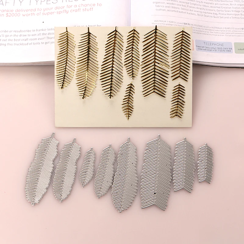 DUOFEN металлические режущие штампы набор штифтов для соснового дерева трафарет