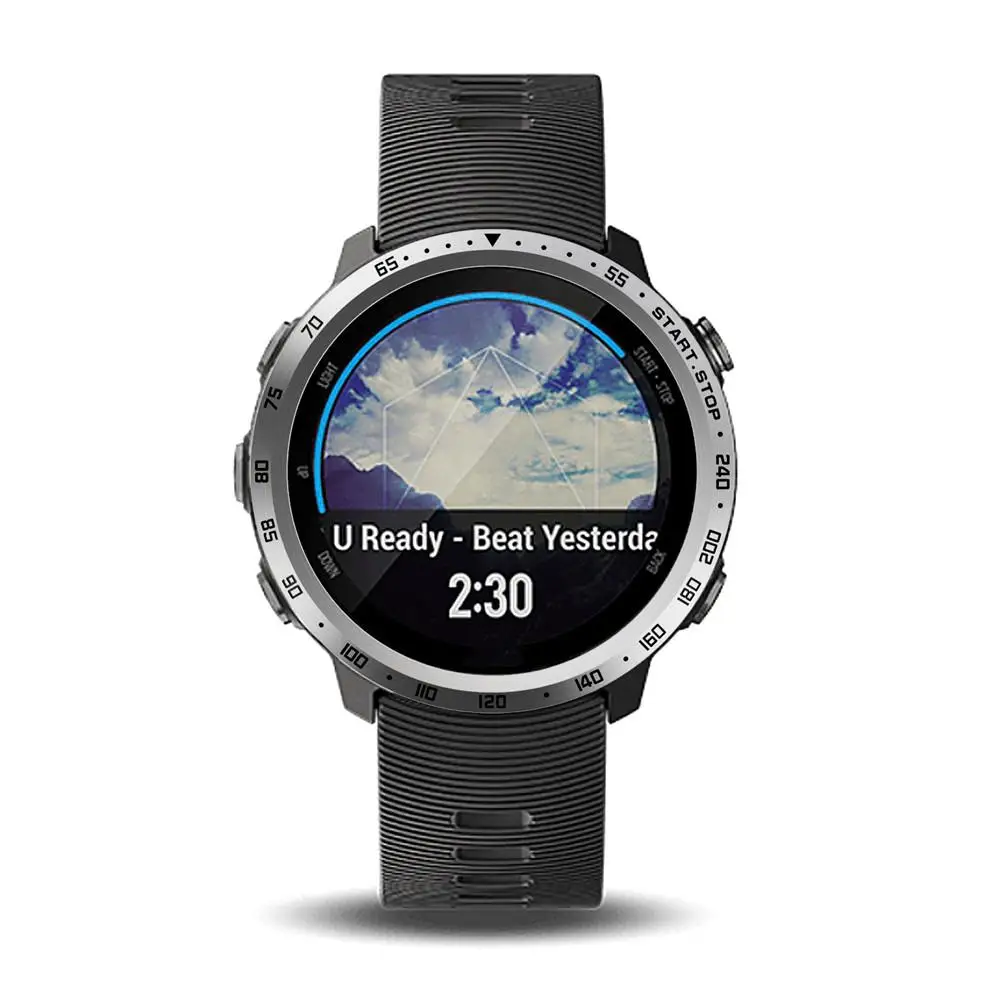 For Forerunner 645 Metal Protective Cover Ring Sculptured Time Units Round Watch Screen Protector Smart Bracelet Decoration |